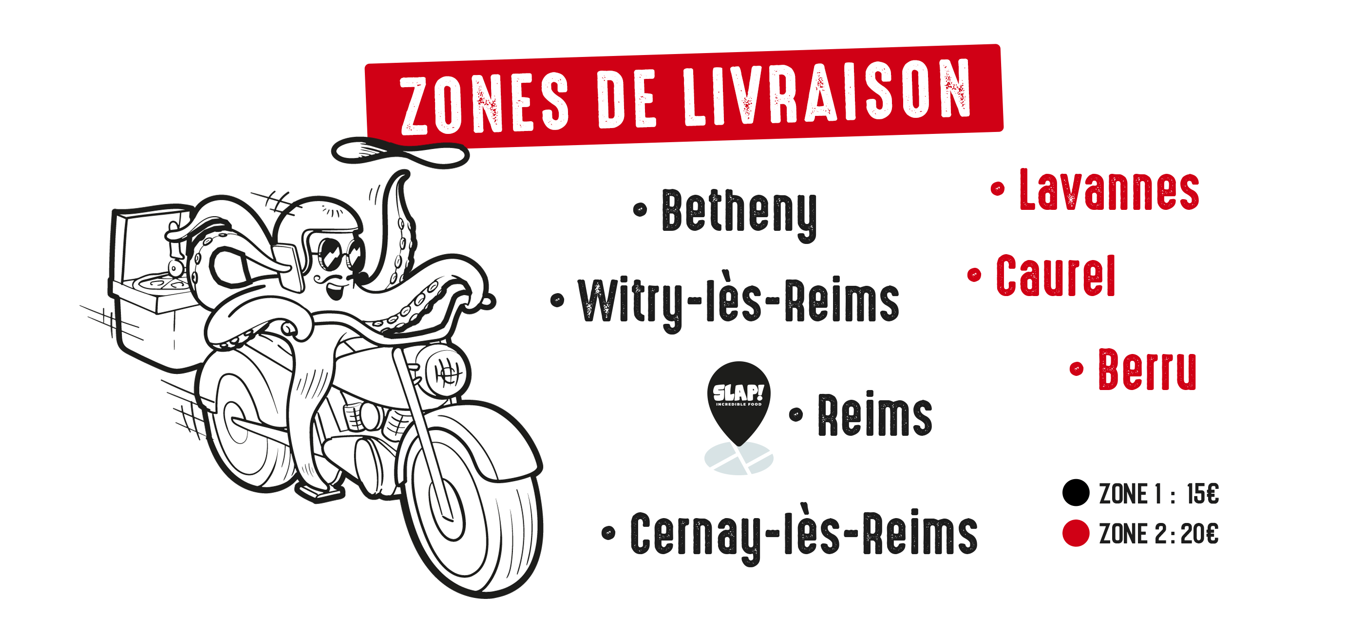 Zones de livraison